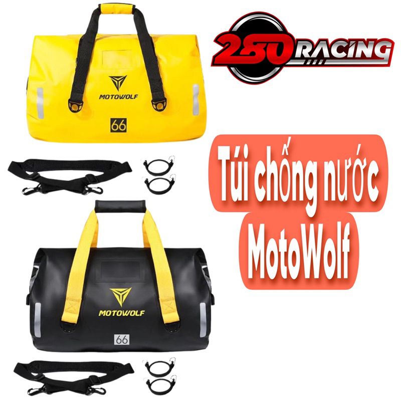 Túi chống Nước MotoWolf màu vàng , đen