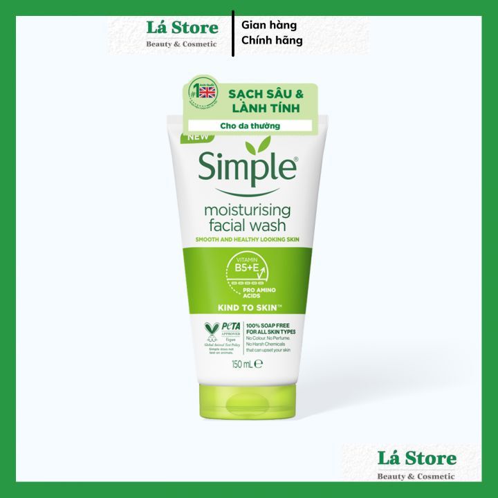 Sữa Rửa Mặt Simple - Sữa Rửa Mặt Simple Gel Kind To Skin Refreshing Facial Wash Gel 150ml