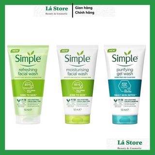 Sữa Rửa Mặt Simple - Sữa Rửa Mặt Simple Gel Kind To Skin Refreshing Facial Wash Gel 150ml