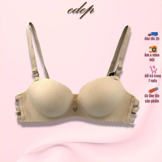 Áo Ngực Siêu Đẩy Su Trơn Không Gọng Mút Dày 5 Cm Thông Hơi 3 Dây Edep H33