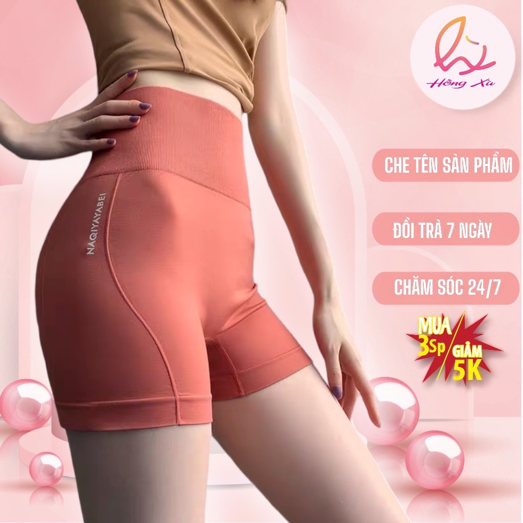 Quần Tập Lửng Gym, Thể Thao, Yoga - Quần Tập Nữ Cạp Cao Nâng Mông Tôn Dáng [Hồng xù]