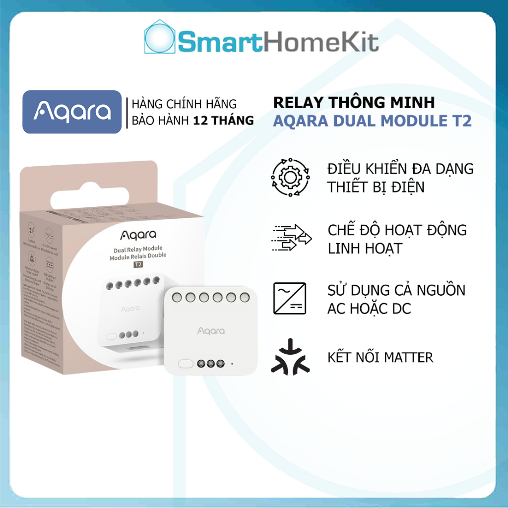 [Bản Quốc Tế] Module thông minh Aqara Dual Relay T2 Zigbee DCM-K01