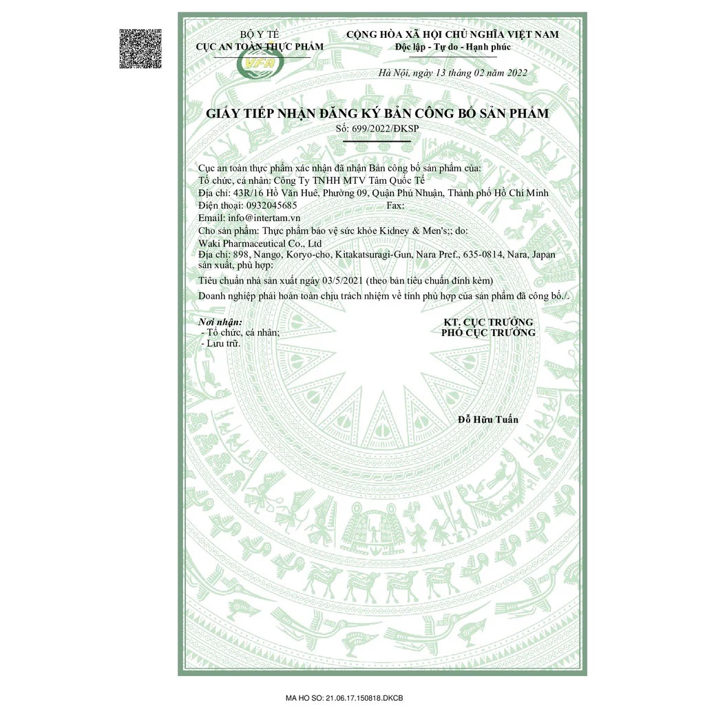 Kidney Men's Waki - Hỗ Trợ Bổ Thận, Tăng Cường Sinh Lý Nam (Hộp 180 Viên)