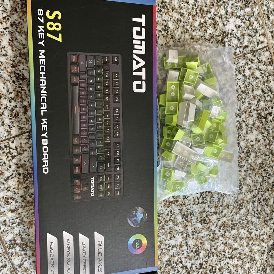 Bàn phím cơ Tomato S87 Blue/Red/Brown tặng 102 keycap  - TTG Shop