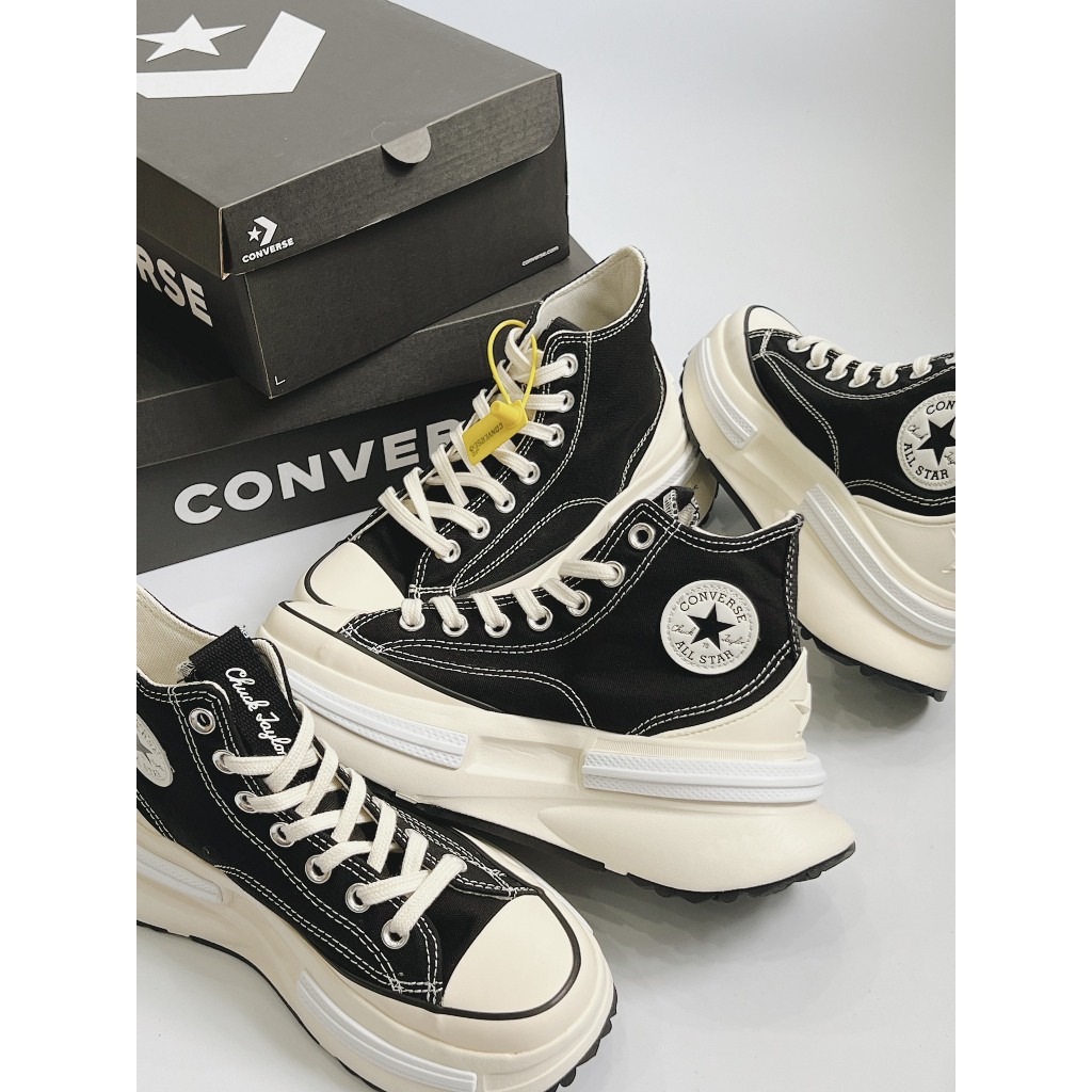Giày Converse Run Star Legacy black nam nữ, Giày Converse cổ cao đen bản S.Cấp full pk hot trend 2023