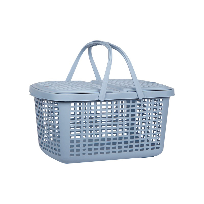 Giỏ đựng đồ sơ sinh có nắp đậy và quai xách tiện dụng, giỏ mang đồ đi sinh cho bà bầu chất liệu nhựa Việt Nhật