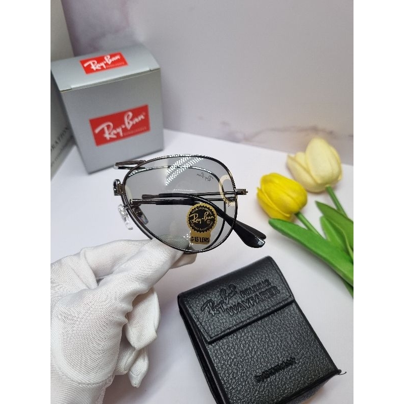 [Siêu Sale] kính mát kính râm nam gấp gọn tròng đổi màu đi ngày và đêm- chống uv400 fullbox