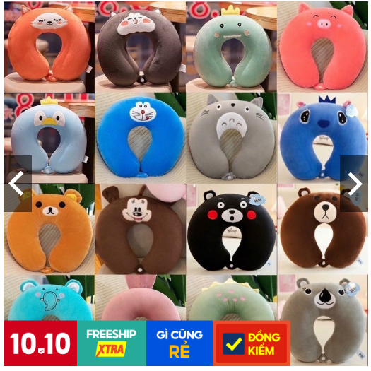 GỐI CHỮ U ETAMI VĂN PHÒNG TIỆN DỤNG, CÓ NÚT BẤM-GỐI KÊ CỔ CHỮ U,HÀNG LOẠI 1, ĐƯỢC CHỌN MẪU