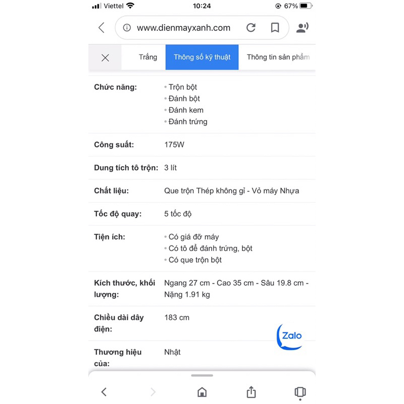 Máy nhồi bột đánh trứng Panasonic MK-GB3WRA