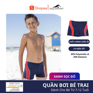Quần bơi bé trai Fashy Germany xanh đen sọc đỏ
