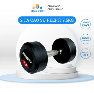 Bộ 2 tạ tay cao su Reefit 7.5kg Tạ Phòng Tập màu đen (gồm 2 cục)