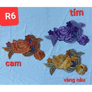 Hoa thêu đắp áo nhiều màu.R6