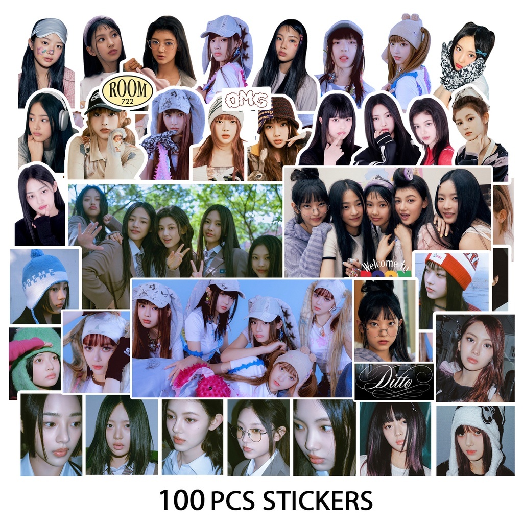 Bộ 102 miếng dán Sticker Newjeans trang trí