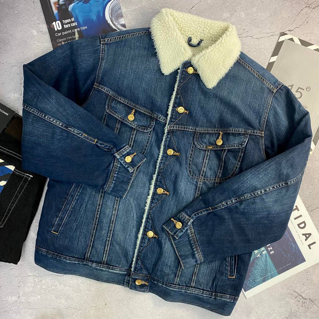 Áo khoác denim lót lông cừu Lee.Copper