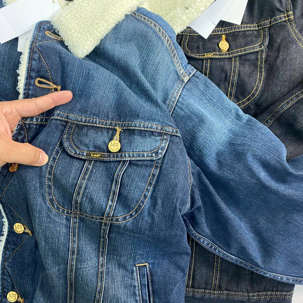 Áo khoác denim lót lông cừu Lee.Copper