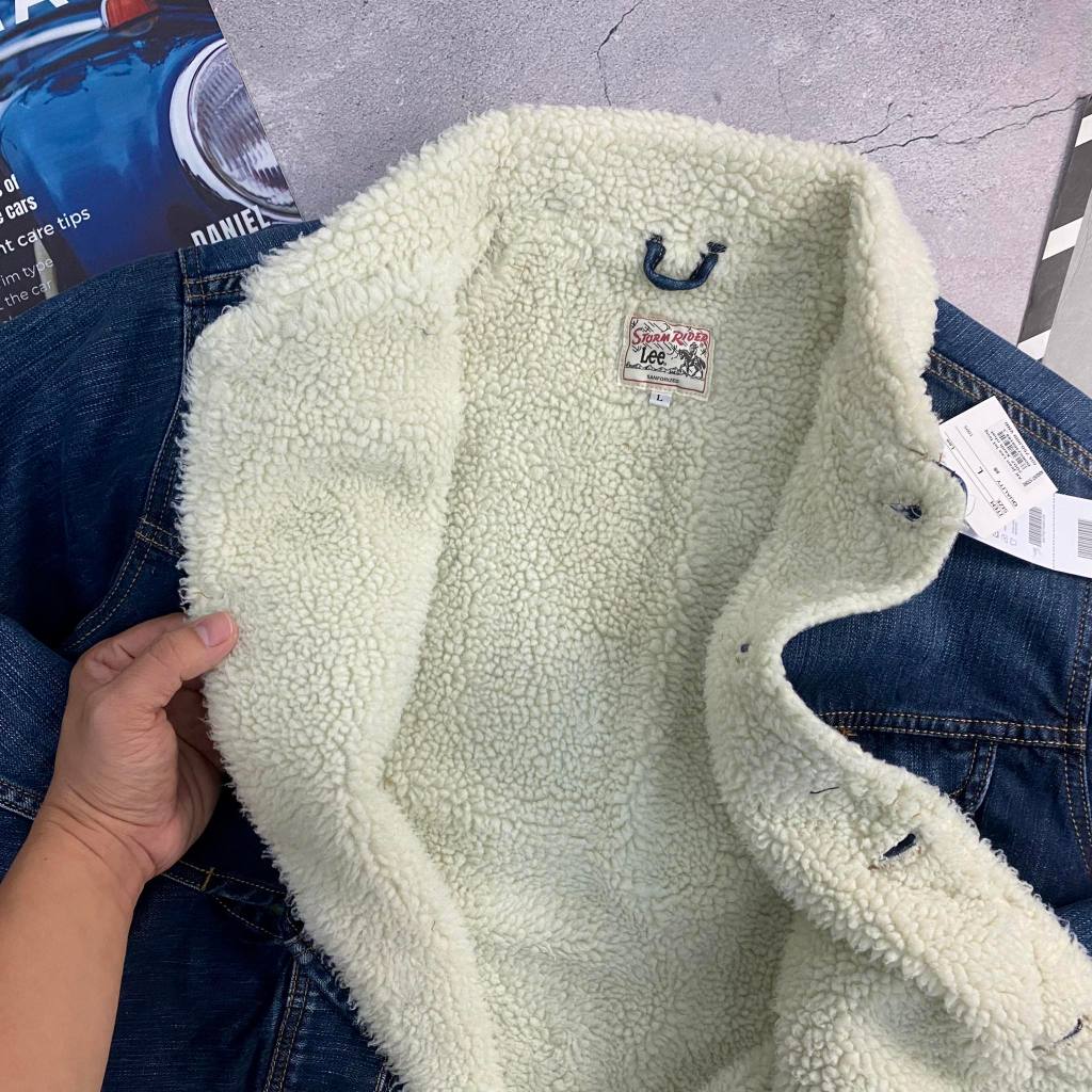 Áo khoác denim lót lông cừu Lee.Copper