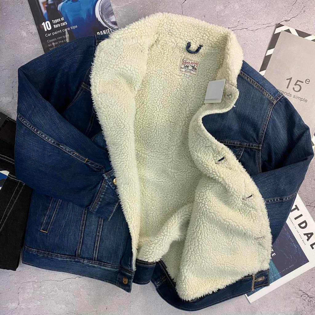 Áo khoác denim lót lông cừu Lee.Copper