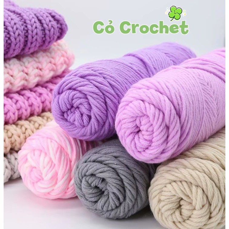 Len Ống Len Cotton Love dùng làm khăn quàng cổ, mũ len, túi len cuộn 100gr