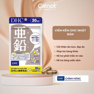 Viên kẽm DHC Nhật Bản giảm tóc gãy rụng thúc đẩy sản sinh collagen chống lão hóa làm đẹp da giảm dầu mụn