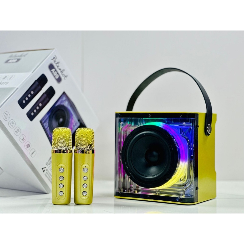 Loa Karaoke Bluetooth Peterhot A99 Âm Thanh Siêu Đỉnh. Thiết Kế Cực Đẹp, Kèm 2 Micro, Đèn LED Nháy Theo Nhạc TECHMALL | BigBuy360 - bigbuy360.vn