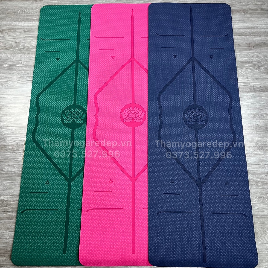Thảm yoga định tuyến TPE 8mm cao cấp loại 1 và 8mm 2 lớp