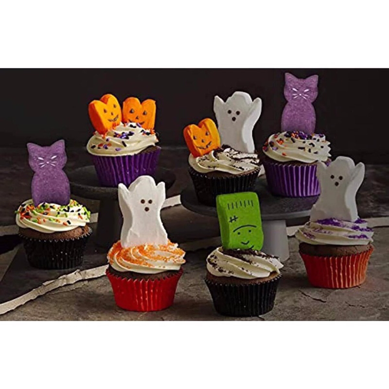 🎃Kẹo Peeps Halloween Marshmallow Pumpkins - 1.5oz/3ct / Kẹo mallow bí ngô , con ma ,hulk ...👻🙀 42gr..