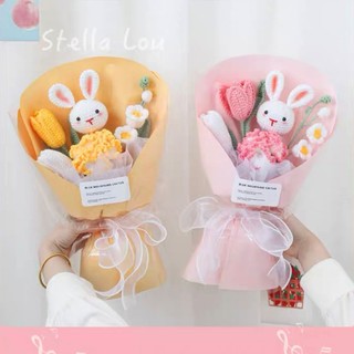 Bó hoa len handmade làm quà tặng sinh nhật bạn gái, tặng sinh nhật bạn thận