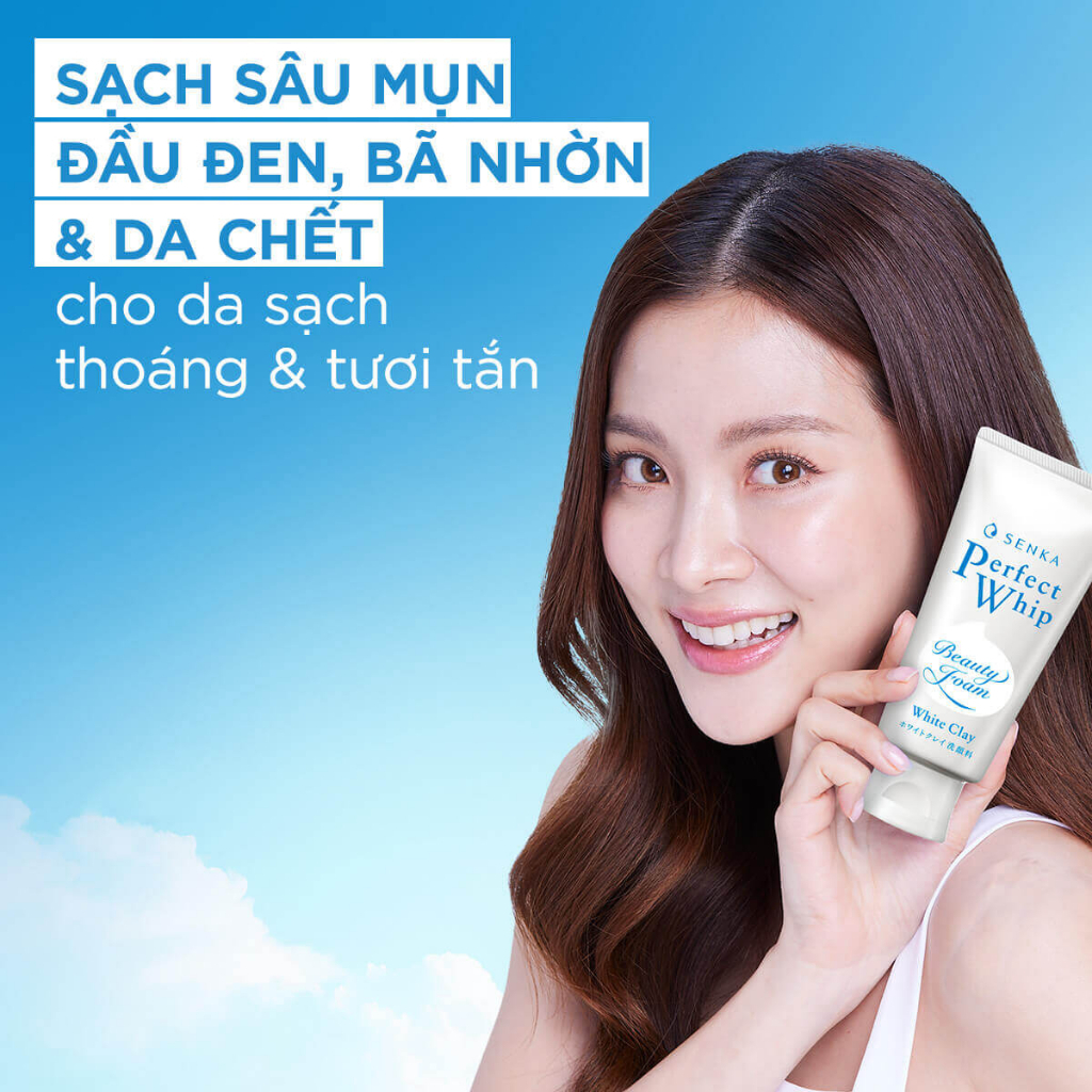 Sữa Rửa Mặt Tạo Bọt Làm Sạch Sâu Cho Da Dầu Senka Perfect Whip U 120g