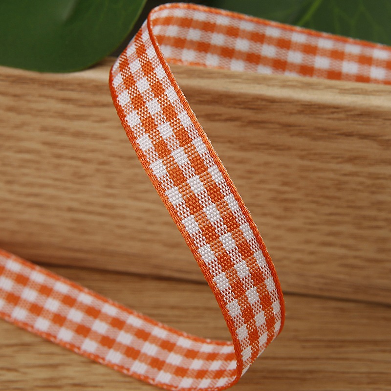 Ruy băng sọc caro gói quà, trang trí bán theo mét