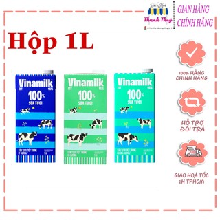 1hộp sữa tươi tiệt trùng Vinamilk 100% Sữa tươi 1 lít