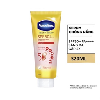 Serum chống nắng cơ thể Vaseline 50x bảo vệ da với SPF 50+ PA++++ giúp da