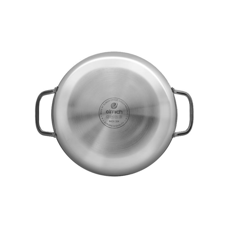 Chảo xào inox cao cấp 3 lớp đáy liền Elmich Trimax EL-3798 size 30cm