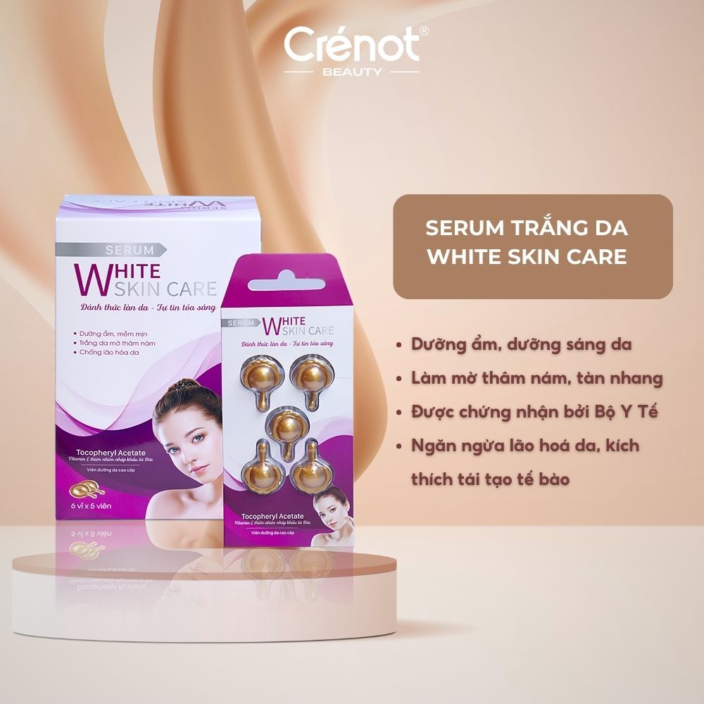 [QUÀ TẶNG] Serum trắng da VAK White Skin Care tinh chất dưỡng cấp ẩm căng mịn chống lão hoá da mặt cổ khô dầu nhạy cảm