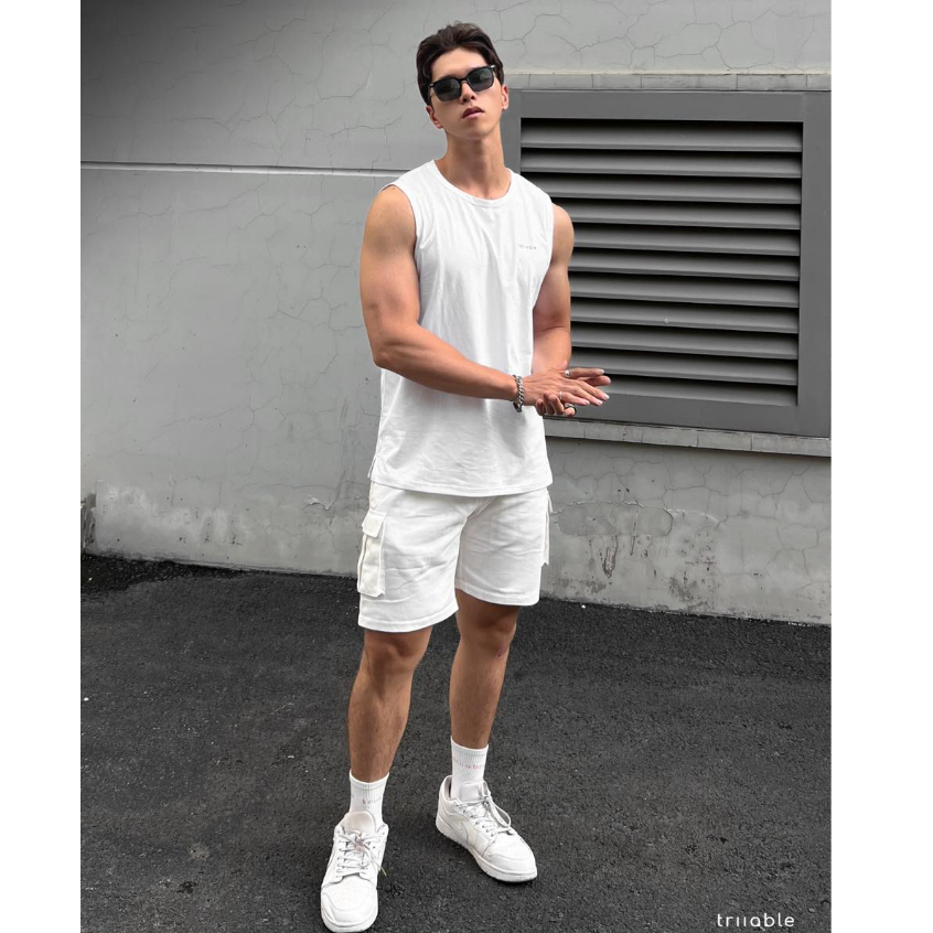 Áo tank top nam áo thun vải cotton co giãn 4 chiều form tôn dáng Triiable - Triiable Original Tank Top