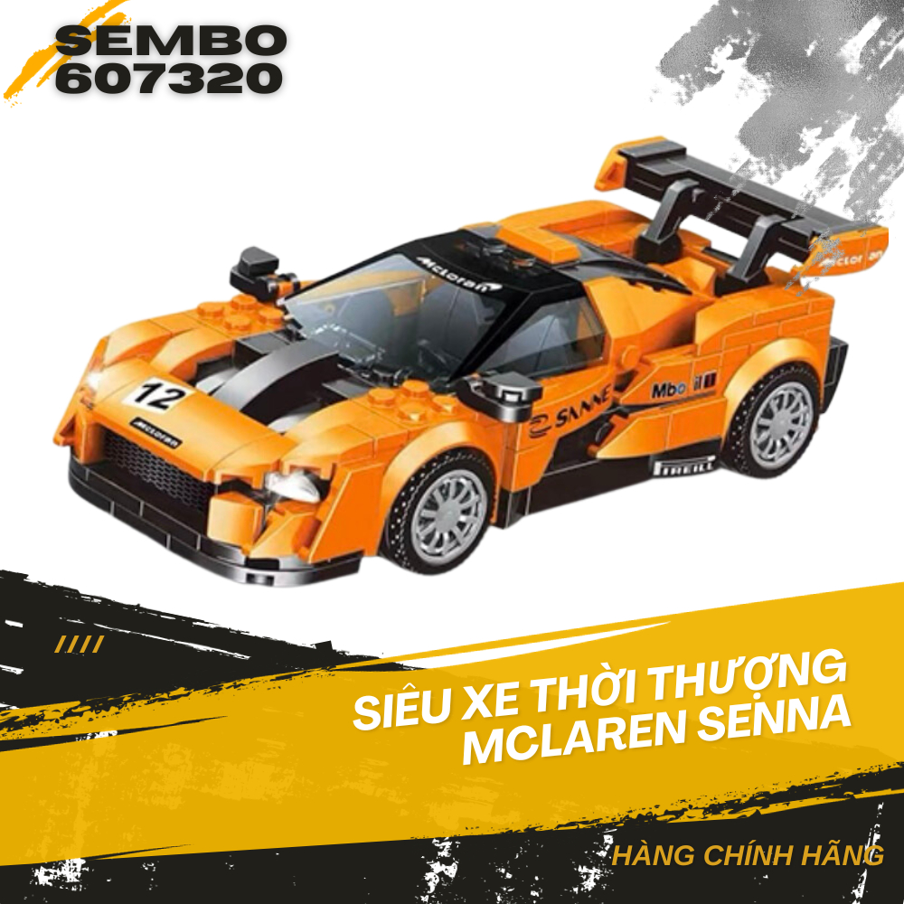 Mô hình lắp ráp xe ô tô SEMBO, siêu xe tốc độ hàng chính hãng