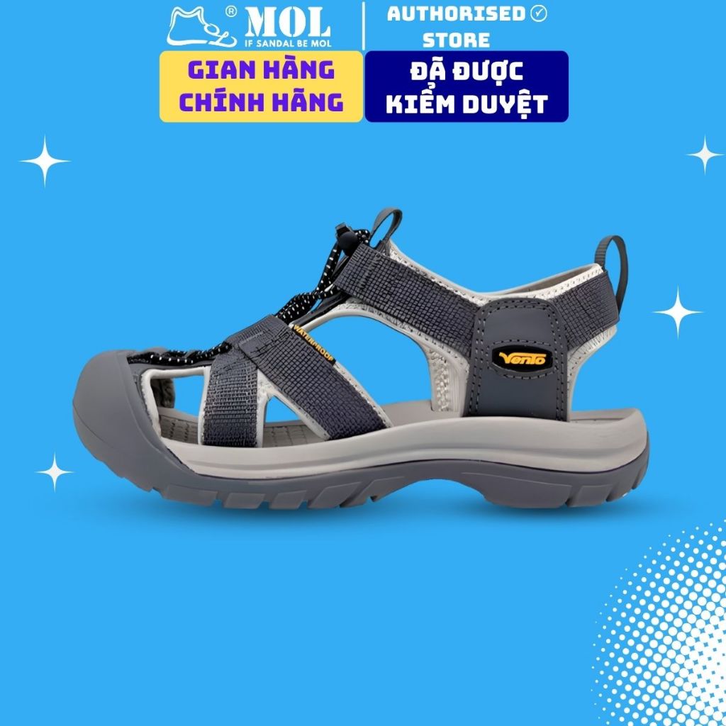 Sandal nữ Vento bít mũi SD08002G màu xám