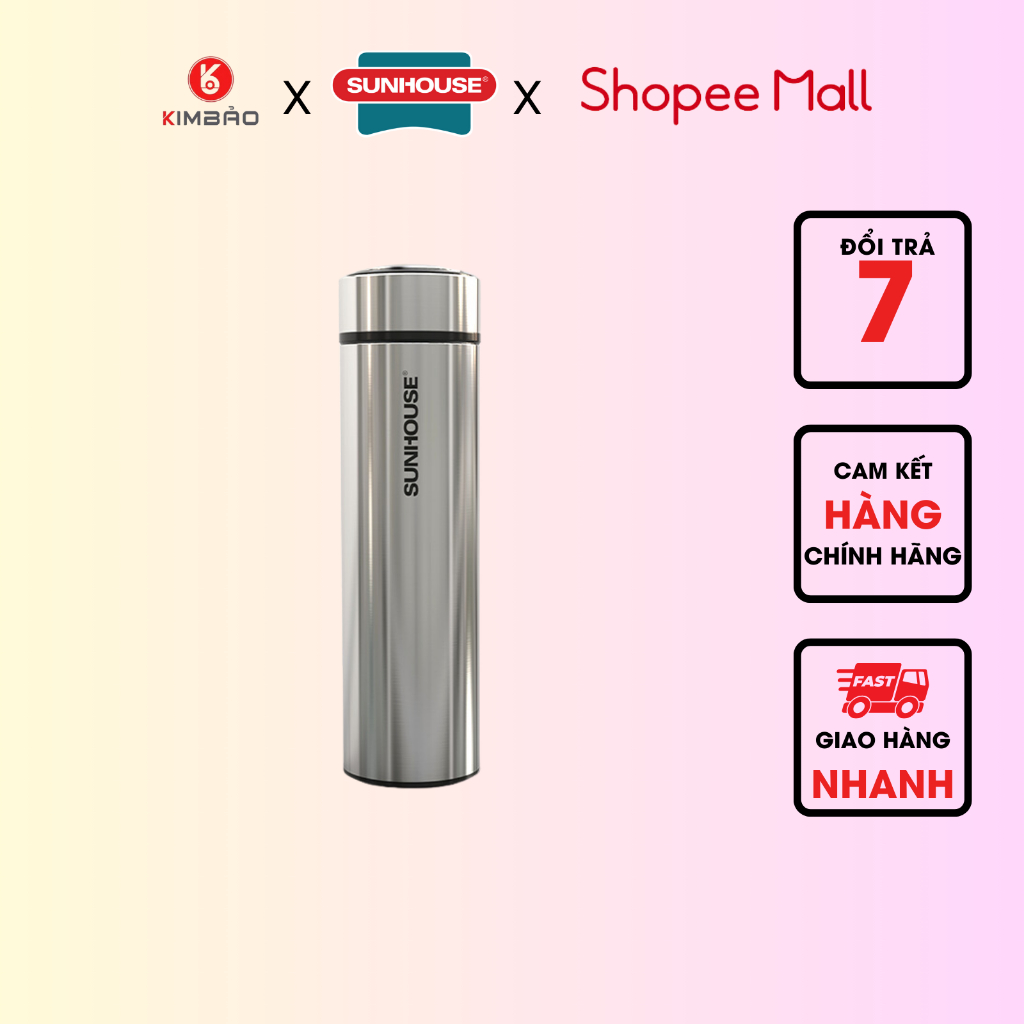 BÌNH GIỮ NHIỆT INOX 304 SUNHOUSE 450ML KS-TU450I CHÍNH HÃNG