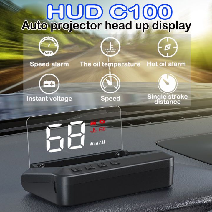 Bộ HUD C500 Hiển Thị Tốc Độ Thông Tin Lên Kính Ô tô HUB OBD -T900 GPS Xe Hơi