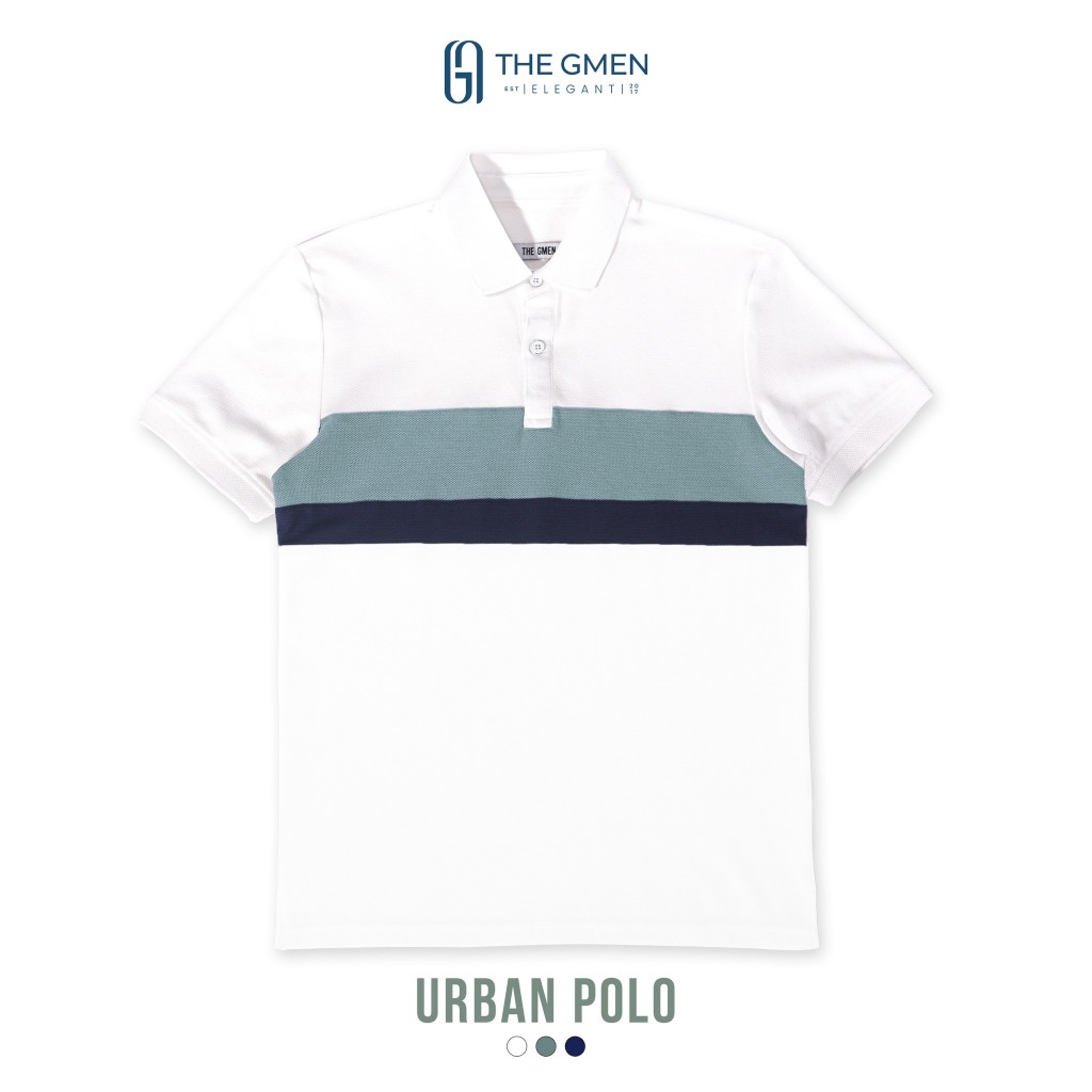 Áo Polo nam kẻ sọc Urban Polo Shirt thiết kế phối màu xen kẽ, 100% cotton, thoáng mát GM THE GMEN ELEGANT EST 2017