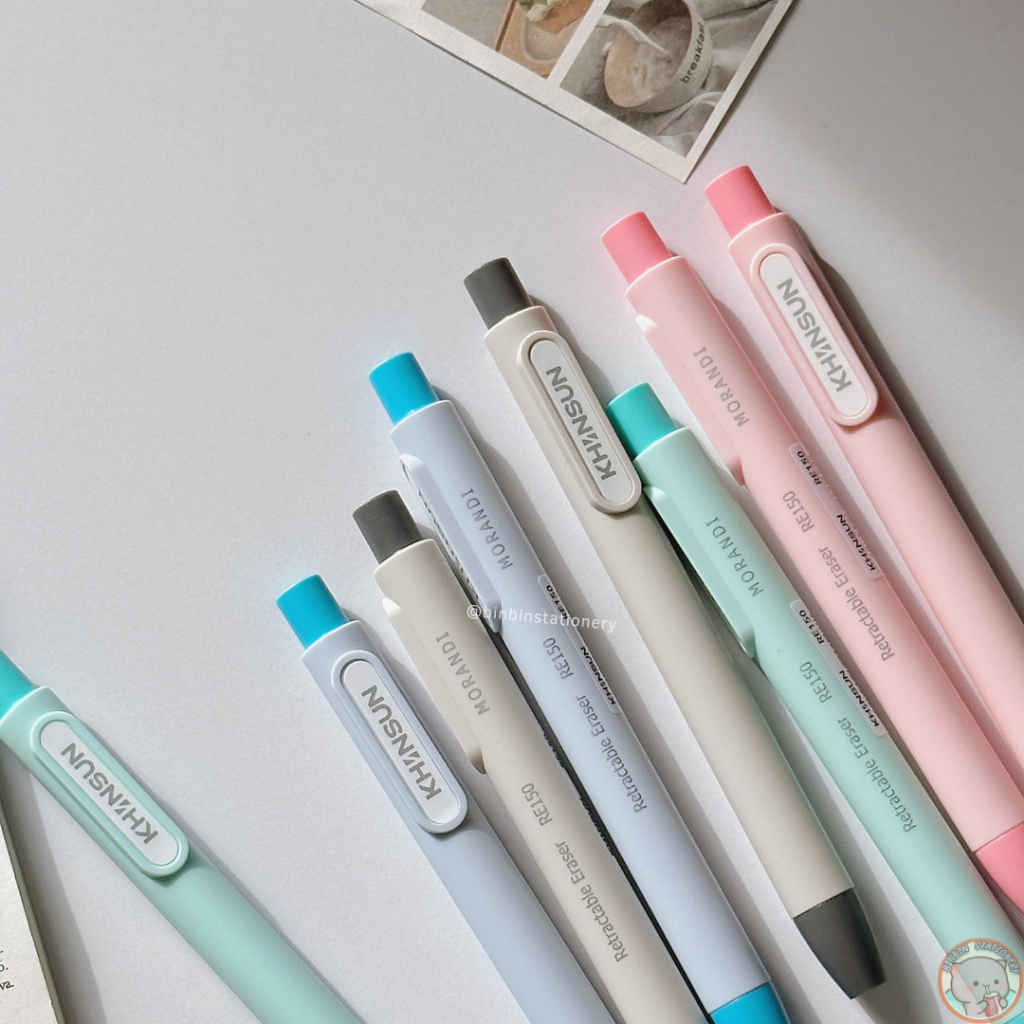 Bút gôm tẩy Khinsun dạng đầu bấm, không bụi có lõi thay, tẩy sạch, dễ dàng mang đi  TKS