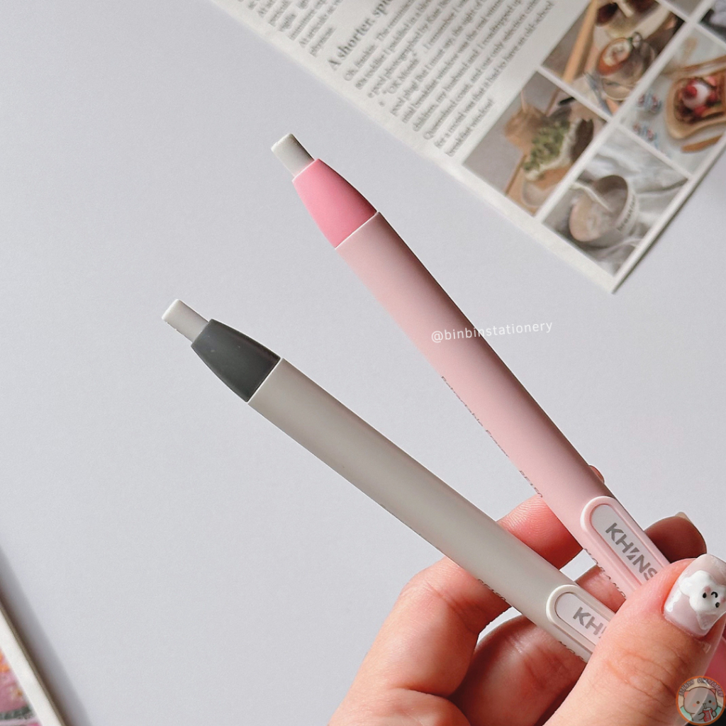 Bút gôm tẩy Khinsun dạng đầu bấm, không bụi có lõi thay, tẩy sạch, dễ dàng mang đi  TKS