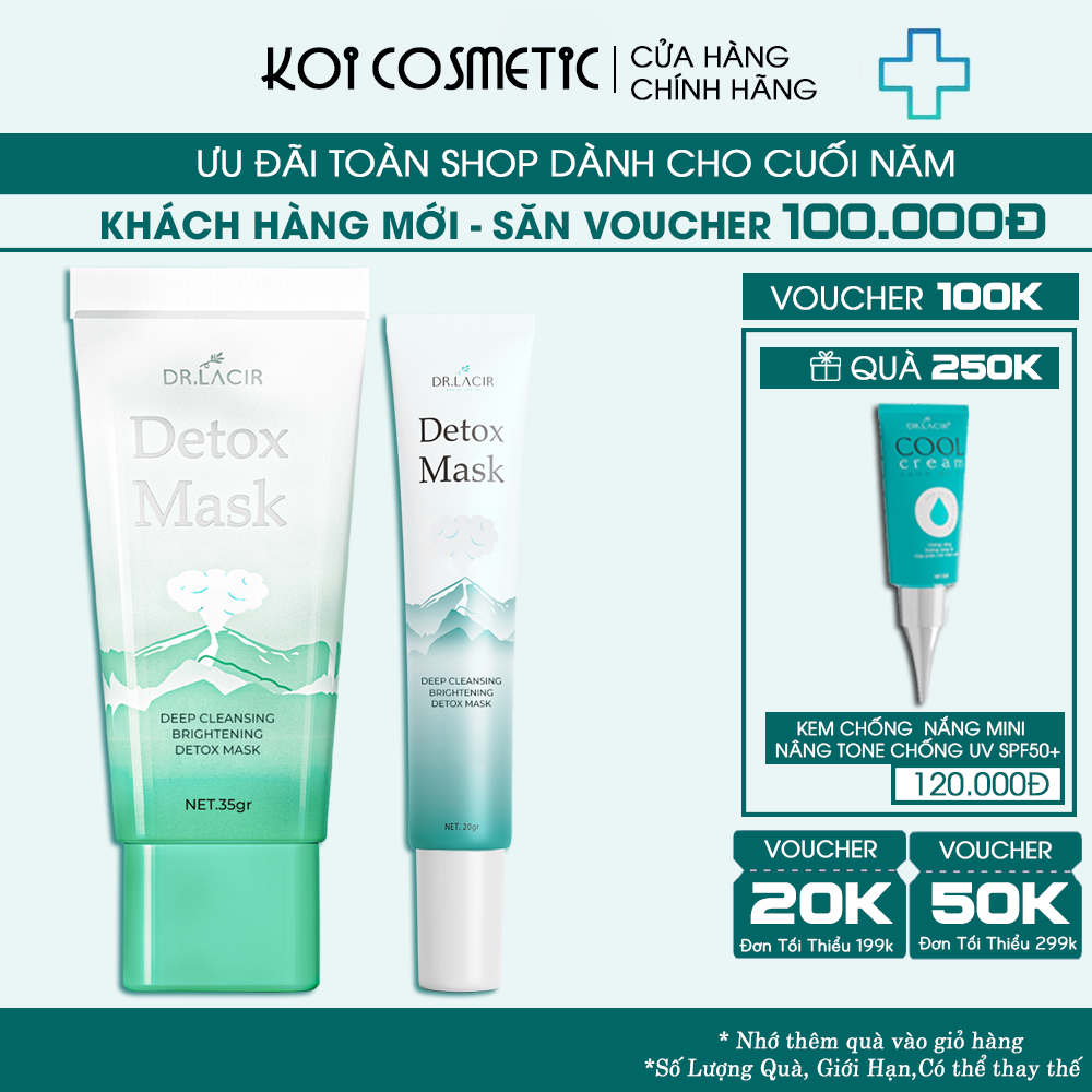 Kem Đắp Mặt Nạ, Kem Dưỡng Ẩm Dr. Lacir Detox Mask Giúp Cấp Nước Thải Độc Da Mặt Hiệu Quả Cao Dung Tích 20-60g