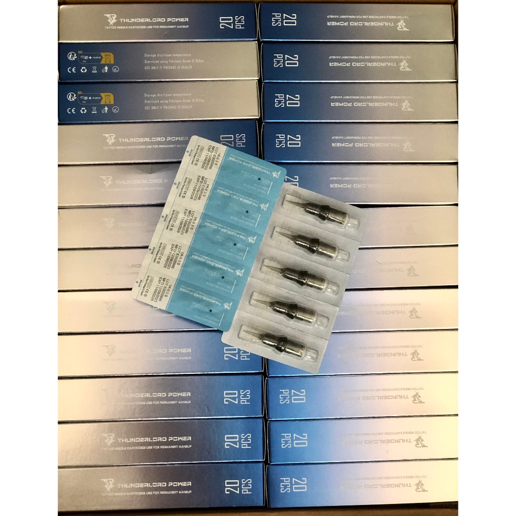 Kim đạn máy Pen Thunder Đen Kim siêu bén siêu nét mẫu mới dùng trong phun xăm hộp 20 kim