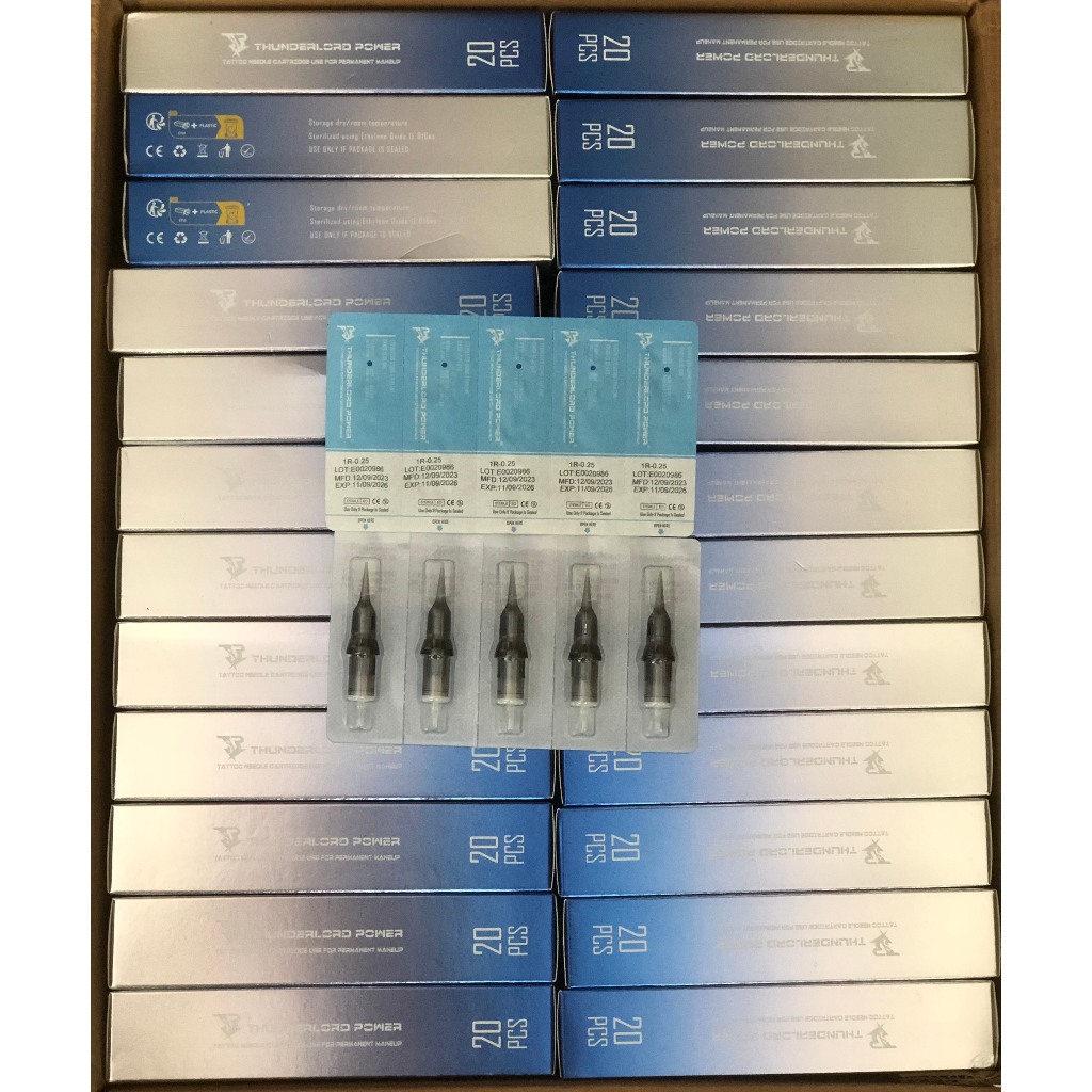 Kim đạn máy Pen Thunder Đen Kim siêu bén siêu nét mẫu mới dùng trong phun xăm hộp 20 kim