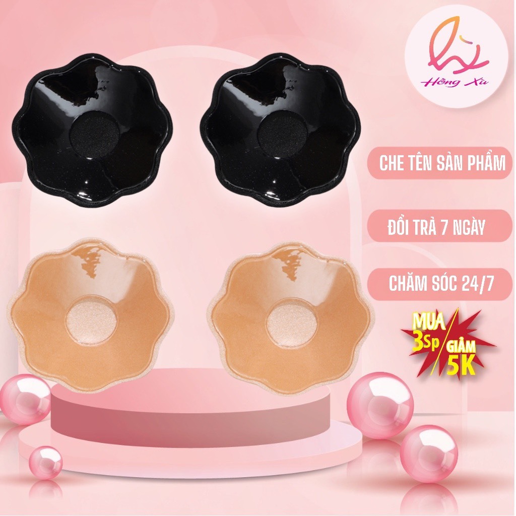 SÉT 2 MIẾNG DÁN NHỦ HOA ( DÁN ĐẦU TI ) [Hồng xù]