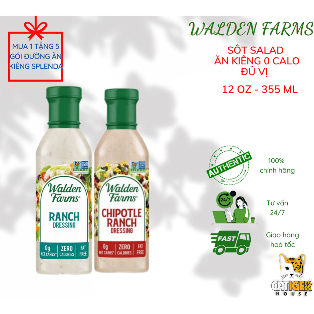 Sốt salad ăn kiêng 0 Calo Thousand Island WALDEN FARMS