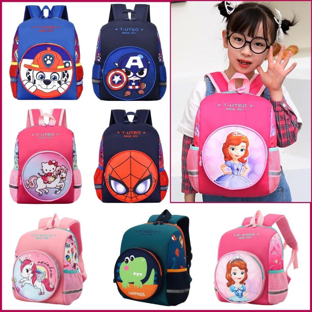 Balo cho bé mẫu giáo , cặp trẻ em đi học mầm non 3-6 tuổi người nhện công chúa siêu nhân pony kitty khủng long TL2314