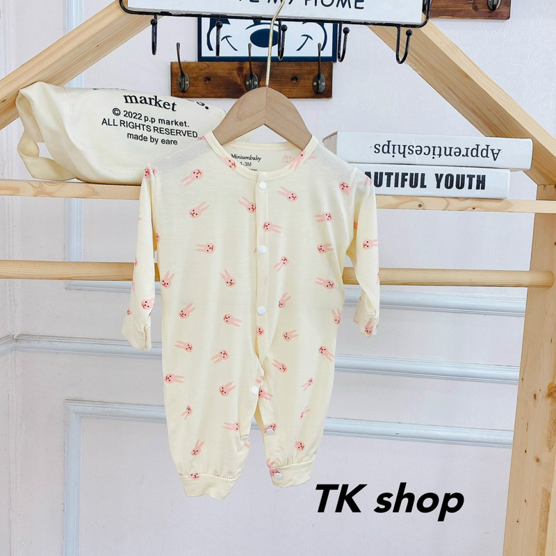 Body dài tay thun lạnh cho bé sơ sinh 0-9 months