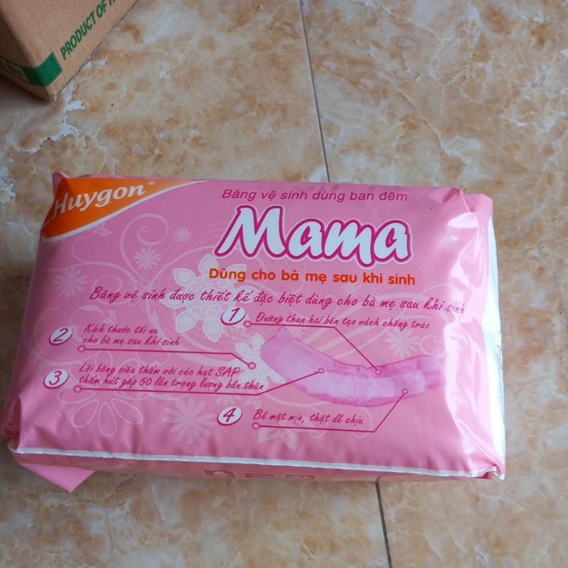 Bỉm/ BVS mama huygon gói 12 miếng