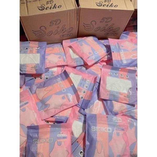 Free Ship - Thùng 100 Cái Khẩu Trang 5D SEIKO Dành Cho Người Lớn